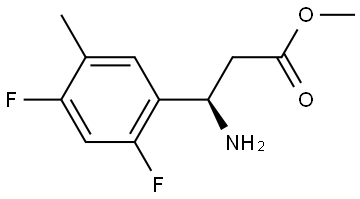 Methyl (βR)-β-amino-2,4-difluoro-5-methylbenzenepropanoate Structure