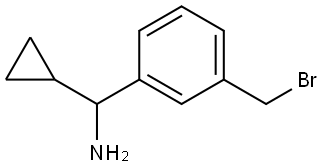 (3-(bromomethyl)phenyl)(cyclopropyl)methanamine Structure