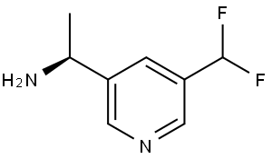 (S)-1-(5-(difluoromethyl)pyridin-3-yl)ethanamine Structure