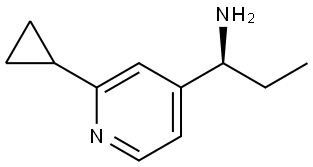 (S)-1-(2-cyclopropylpyridin-4-yl)propan-1-amine Structure