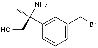 (S)-2-amino-2-(3-(bromomethyl)phenyl)propan-1-ol Structure