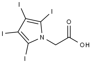 1H-Pyrrole-1-acetic acid, 2,3,4,5-tetraiodo- Structure