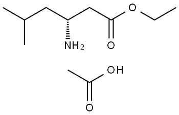 ethyl (R)-3-amino-5-methylhexanoate acetate Structure