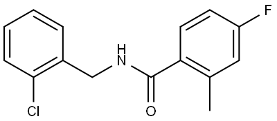 N-[(2-Chlorophenyl)methyl]-4-fluoro-2-methylbenzamide Structure