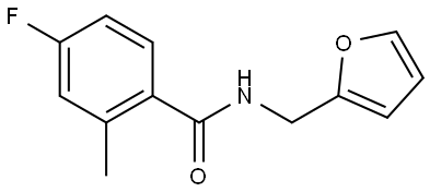 4-Fluoro-N-(2-furanylmethyl)-2-methylbenzamide Structure