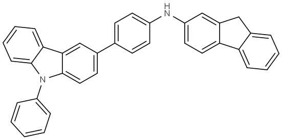 N-(4-(9-Phenyl-9H-carbazol-3-yl)phenyl)-9H-fluoren-2-amine Structure