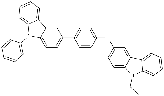 9-Ethyl-N-(4-(9-phenyl-9H-carbazol-3-yl)phenyl)-9H-carbazol-3-amine Structure