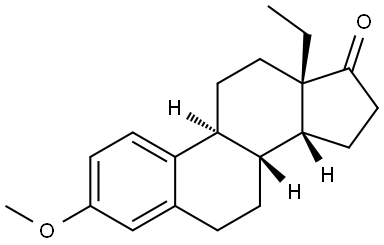 Gona-1,3,5(10)-trien-17-one, 13-ethyl-3-methoxy-, (14β)- Structure