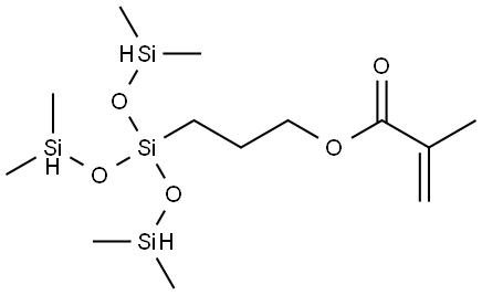 2-Propenoic acid, 2-methyl-, 3-[1,1-bis[(dimethylsilyl)oxy]-3,3-dimethyl-1-disiloxanyl]propyl ester Structure