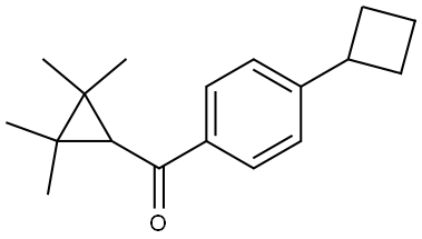 (4-Cyclobutylphenyl)(2,2,3,3-tetramethylcyclopropyl)methanone Structure