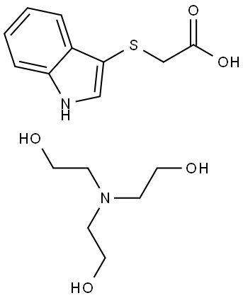 2-(1H-Indol-3-ylthio)acetic acid comp. with 2,2',2''-nitrilotris[ethanol Structure