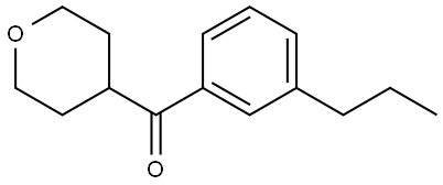 (3-Propylphenyl)(tetrahydro-2H-pyran-4-yl)methanone Structure