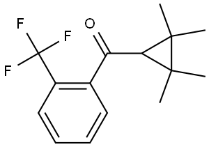 (2,2,3,3-Tetramethylcyclopropyl)[2-(trifluoromethyl)phenyl]methanone Structure