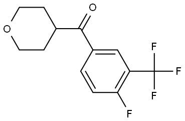 4-Fluoro-3-(trifluoromethyl)phenyl](tetrahydro-2H-pyran-4-yl)methanone Structure