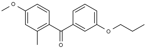 Methanone, (4-methoxy-2-methylphenyl)(3-propoxyphenyl)- Structure