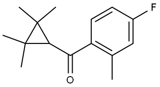 (4-Fluoro-2-methylphenyl)(2,2,3,3-tetramethylcyclopropyl)methanone Structure