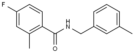 4-Fluoro-2-methyl-N-[(3-methylphenyl)methyl]benzamide Structure