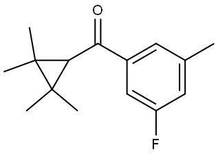 (3-Fluoro-5-methylphenyl)(2,2,3,3-tetramethylcyclopropyl)methanone Structure