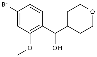 α-(4-Bromo-2-methoxyphenyl)tetrahydro-2H-pyran-4-methanol 구조식 이미지