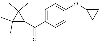 4-(Cyclopropyloxy)phenyl](2,2,3,3-tetramethylcyclopropyl)methanone Structure