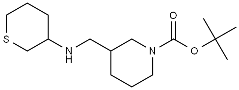 tert-butyl 3-(((tetrahydro-2H-thiopyran-3-yl)amino)methyl)piperidine-1-carboxylate Structure