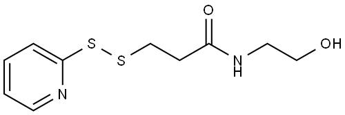 N-(2-hydroxyethyl)-3-(pyridin-2-yldisulfanyl)propanamide Structure