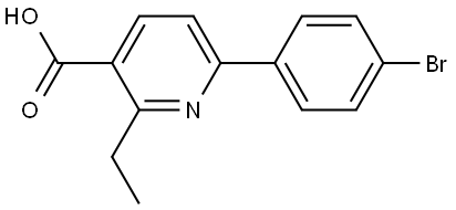 6-(4-Bromophenyl)-2-ethyl-3-pyridinecarboxylic acid Structure