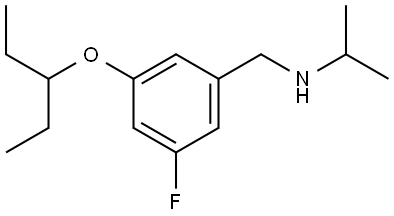 3-(1-Ethylpropoxy)-5-fluoro-N-(1-methylethyl)benzenemethanamine Structure