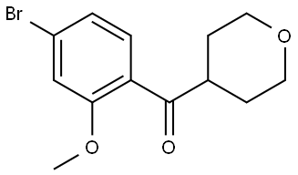 (4-Bromo-2-methoxyphenyl)(tetrahydro-2H-pyran-4-yl)methanone Structure