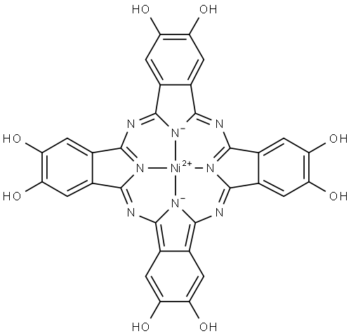 2,3,9,10,16,17,23,24-Octahydroxy- phthalocyaninato nickelr(II) Structure