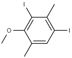 1,3-Diiodo-4-methoxy-2,5-dimethylbenzene Structure