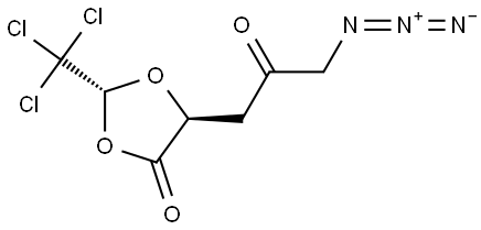 (2R,5S)-5-(3-Azido-2-oxopropyl)-2-(trichloromethyl)-1,3-dioxolan-4-one Structure