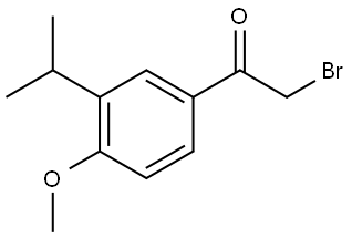 2-Bromo-1-[4-methoxy-3-(1-methylethyl)phenyl]ethanone Structure