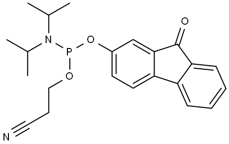 2-cyanoethyl (9-oxo-9H-fluoren-2-yl) diisopropylphosphoramidite Structure