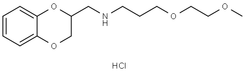 1,4-Benzodioxin-2-methanamine, 2,3-dihydro-N-[3-(2-methoxyethoxy)propyl]-, hydrochloride (1:1) 구조식 이미지