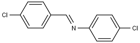 Benzenamine, 4-chloro-N-[(4-chlorophenyl)methylene]-, [N(E)]- Structure