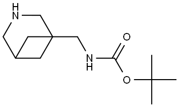 tert-butyl N-(3-azabicyclo[3.1.1]heptan-1-ylmethyl)carbamate 구조식 이미지