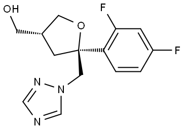 D-erythro-Pentitol, 2,5-anhydro-1,3,4-trideoxy-2-C-(2,4-difluorophenyl)-4-(hydroxymethyl)-1-(1H-1,2,4-triazol-1-yl)- Structure