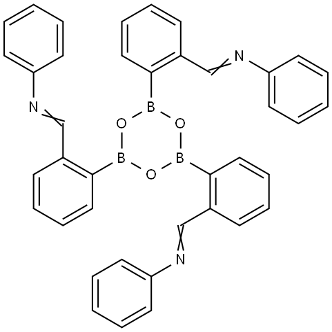 Aniline, N,N',N''-[boroxintriyltris(o-phenylenemethylidyne)]tri- (8CI) Structure