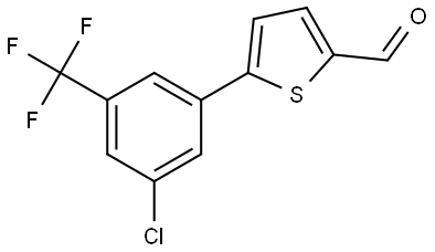 5-[3-Chloro-5-(trifluoromethyl)phenyl]-2-thiophenecarboxaldehyde Structure