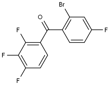 Methanone, (2-bromo-4-fluorophenyl)(2,3,4-trifluorophenyl)- Structure