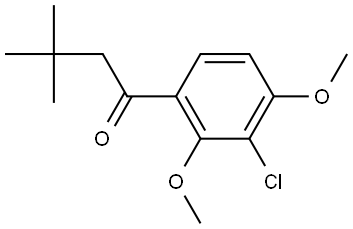 1-(3-Chloro-2,4-dimethoxyphenyl)-3,3-dimethyl-1-butanone Structure