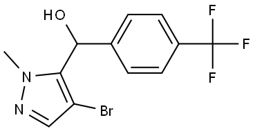 (4-bromo-1-methyl-1H-pyrazol-5-yl)(4-(trifluoromethyl)phenyl)methanol Structure