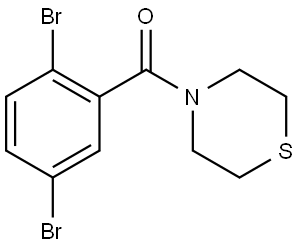 (2,5-dibromophenyl)(thiomorpholino)methanone Structure