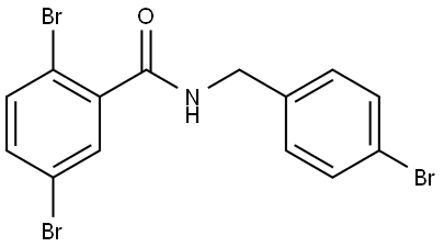 2,5-Dibromo-N-[(4-bromophenyl)methyl]benzamide 구조식 이미지