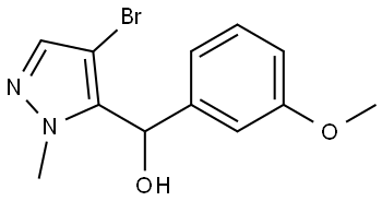 (4-bromo-1-methyl-1H-pyrazol-5-yl)(3-methoxyphenyl)methanol Structure