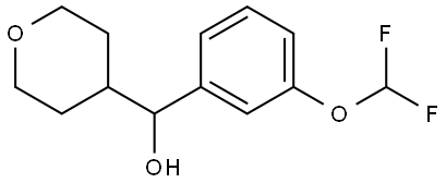 α-[3-(Difluoromethoxy)phenyl]tetrahydro-2H-pyran-4-methanol Structure