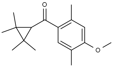 (4-Methoxy-2,5-dimethylphenyl)(2,2,3,3-tetramethylcyclopropyl)methanone Structure