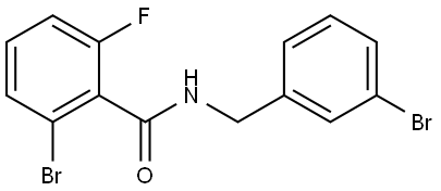 2-Bromo-N-[(3-bromophenyl)methyl]-6-fluorobenzamide Structure