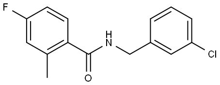 N-[(3-Chlorophenyl)methyl]-4-fluoro-2-methylbenzamide Structure